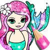 Mermaid Coloring Page Glitter icon