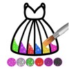 Glitter Dress Coloring icon