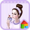 lovely girl violet dodol theme icon