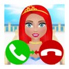 fake call princess game icon