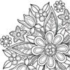 Mandala Flowers coloring book icon