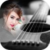 guitar photo frames and costumes icon