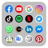 All Social Media, Network & Music Site in one App icon