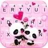 Pink Panda Couple Keyboard Background icon