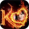 Fire Text Photo Frame icon