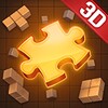 Jigsaw woods 3D block icon