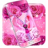 Lock screen zipper pink rose icon