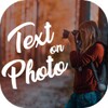 Text on photo - photo editor, icon