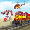 Flying Train Robot Car Games icon