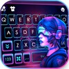Neon Cyberpunk Keyboard Backgr icon