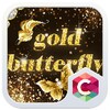 Shining theme: Sparkle Gold Butterfly wallpaper HD icon