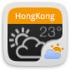 Concise black GO Weather EX icon