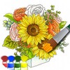 Coloring adult (Flower) icon