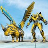 Flying Rhino Robot Games - Transform Robot War icon