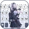 Armed Mask Girl Keyboard Backg icon