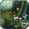 Fireflies in fairy forest icon
