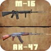 Shoot M-16 vs AK-47 : realistic weapon simulator icon