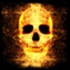 Burning Fire Skull Head icon