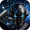 Blue Tech Metallic Skull Theme icon