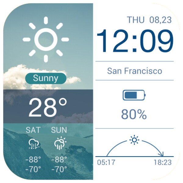 Clock Weather Transparent for Android - Download the APK from Uptodown