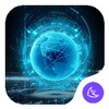 Blue Neon Future Tech -- APUS launcher theme icon