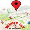 Where is? - My location is... icon