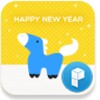 Cute Blue Horse launcher Theme icon