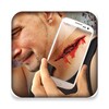 Bloody wounds joke in photo icon