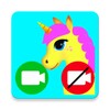 أيقونة unicorn fake video call game