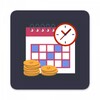 Work shifts calendar & salary icon