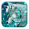 Cyan Neon Wolf Keyboard Theme icon