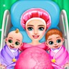 Icône Pregnant Mom And Twin Baby Care