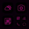 Wow Pink Neon Theme, Icon Pack icon