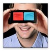 3D glasses simulator icon