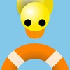 Duck rescue boat icon
