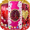 Love Hearts Clock Wallpaper icon