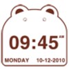 Cute Bear Clock Widget simgesi