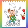 أيقونة Kitchen Cooking Coloring Pages -Kids Coloring Book