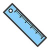 Ruler - millimeter ruler, stra icon