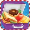 Kids school lunch food maker icon