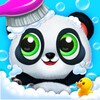 Sweet little baby panda care icon