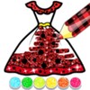 Glitter Ladybug dress Coloring icon