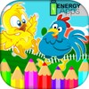 Coloring Painted Hen Children icon