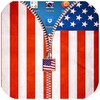 USA Flag Zipper Lock icon