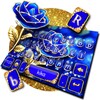 Gold Blue Rose Crystal Keyboar icon