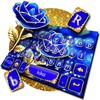 Gold Blue Rose Crystal Keyboar simgesi