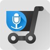 Shopping list with voice input icon