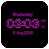 Neon Digital Clock Live Wallpaper icon