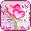 Flower Pink Hearts Keyboard Ba icon