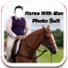 Horse With Man Photo Suit HD icon